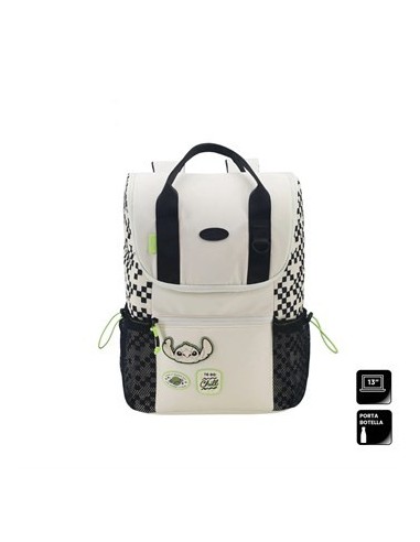 Mochila 43x30x15cm Stitch Crema Disney 73 2000029 Lse01