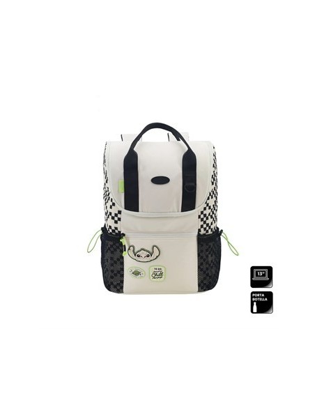 Mochila 43x30x15cm Stitch Crema Disney 73 2000029 Lse01