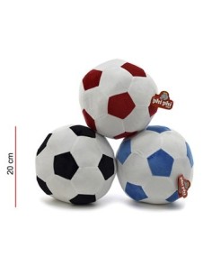 Pelota 20cm Peluche Blanca C/rombos 2308 Phi Phi 2