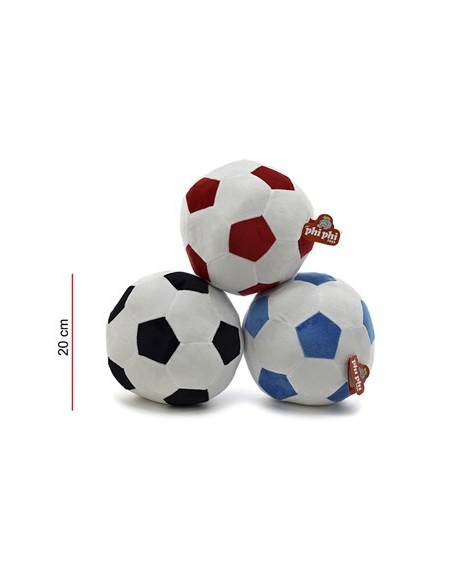 Pelota 20cm Peluche Blanca C/rombos 2308 Phi Phi