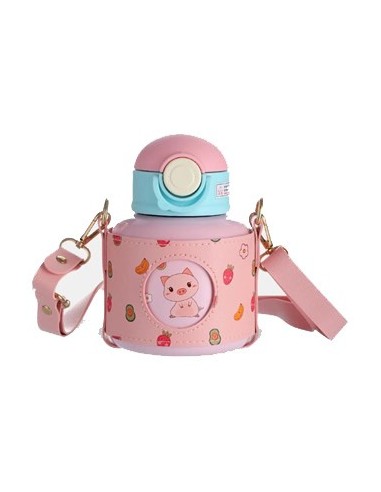 Botella Termica 520ml Infantil C-funda Y Correa Ee50849 Sf01