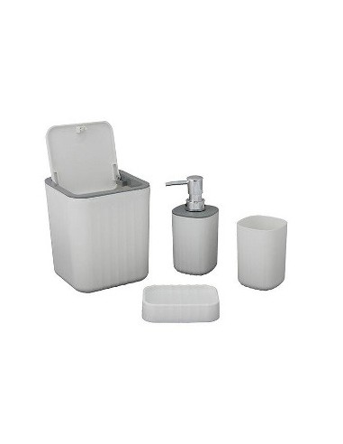 Set Bano X4 Pzasdisp  Cesto Jabonera Vaso Ba3003 Vgo01