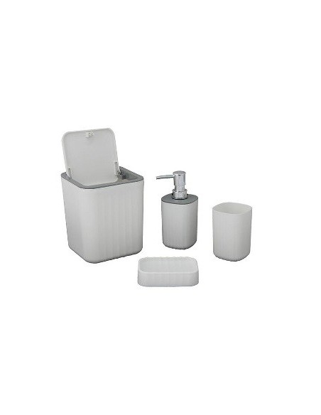 Set Bano X4 Pzasdisp  Cesto Jabonera Vaso Ba3003 Vgo01