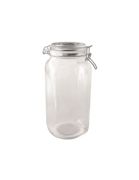 Frasco 2100ml Hermetico Vidrio C/traba Cb6521-2100 Res01