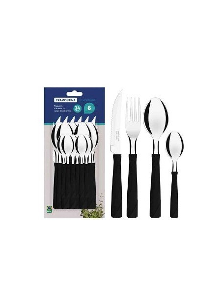 Juego De Cubiertos X24 Tramontina New Kolor 23198/094 Dip01