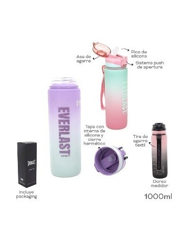 Botella 1l Degrade Colores Surtidos 30417 Tar02