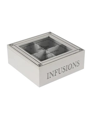 Caja Te X4div Madera 18x18x7cm 046cx8399 Dol01