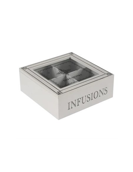 Caja Te X4div Madera 18x18x7cm 046cx8399 Dol01