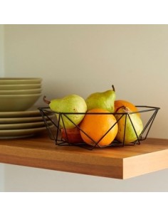 Frutera 25 5cm Hexagonal Metal Negro 1290072 Wal02
