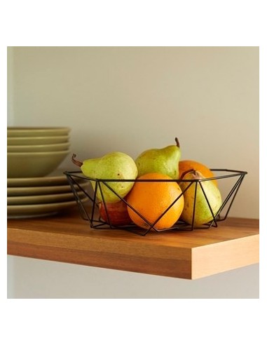Frutera 25 5cm Hexagonal Metal Negro 1290072 Wal02