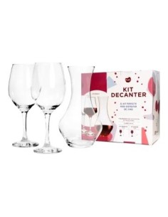 Set Decantador 950ml + 2 Copas Vino 490ml En Caja  163103 165603 Nar01 -m-