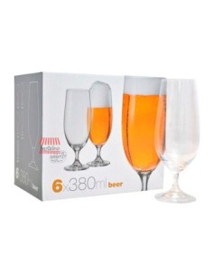 Copa Cerveza X6 380ml Cristal Bohemia 5380 Csm02 -b4- -m- -p-