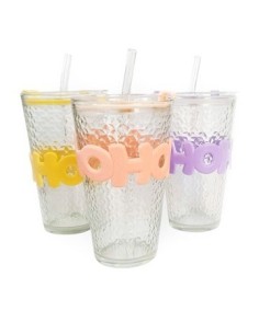 Vaso 350ml Vidrio C-sorbete Vidrio Col  Pastel Ovsp-4dz Pk01