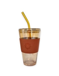 Vaso 600ml Vidrio C-sorbete Vidrio Y Correa Eco Cuero En Caja Mod  Surt  18spsblbsb-cb250dsk-ns217667z Pk01