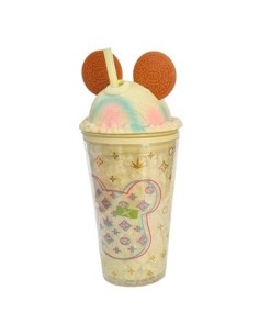 Vaso 500ml Acrilico C-tapa Orejas De Galleta Y Helado C-sorbete En Caja Ns217661  Pk01