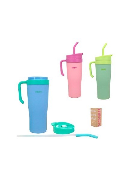 Vaso Termico 1200ml Plast C-tapa Col  Surt  Trendy 17514-17515 Tar02