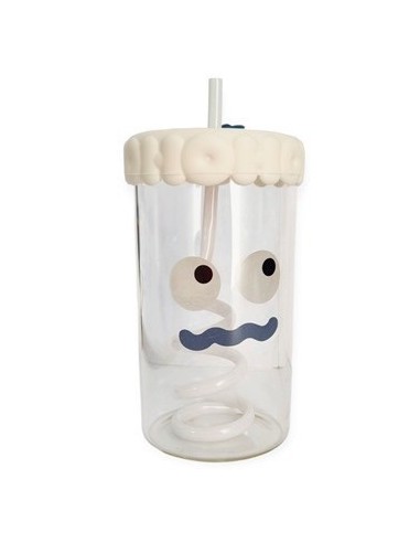 Vaso De Vidrio C-tapa Silicona Y Sorbete Sc5s013azz Pk01