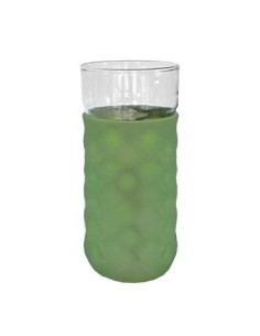 Vaso 380ml Vidrio C-funda Silicona Color Caja Ee50197 Sf01