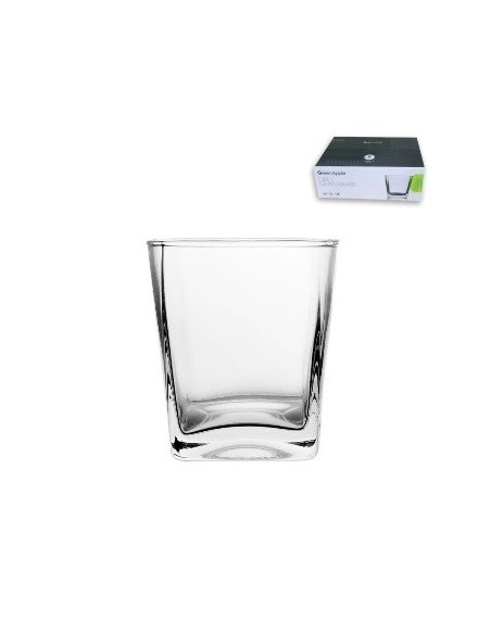 Vaso 290ml Whisky X6 Cuadrado 66760013 Cr02 -m- -p-