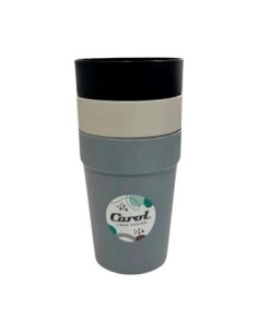 Vaso 420cc Plast. Color Granito Areia 31369-61369 Car15 (b24)