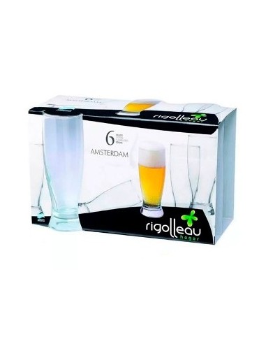 Vaso X6 Amsterdam Cerveza 325ml 68972 Rigolleau Dol01