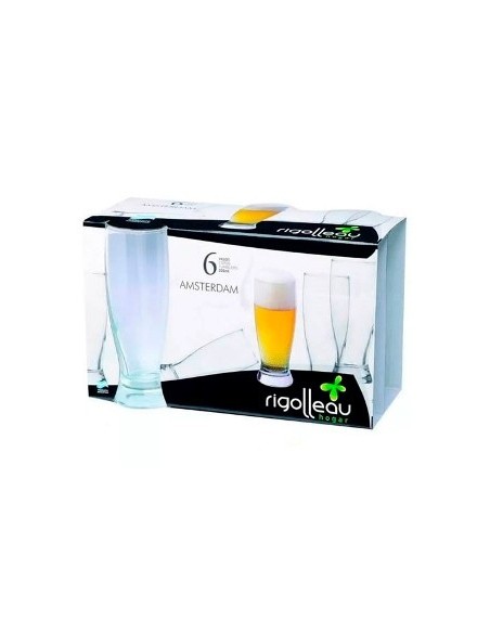 Vaso X6 Amsterdam Cerveza 325ml 68972 Rigolleau Dol01
