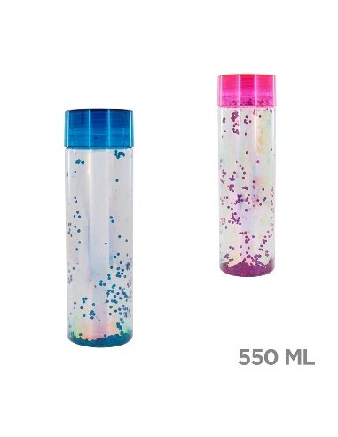 Botella  550ml C-glitter Tapa A Rosca Trendy 14781 Tar02