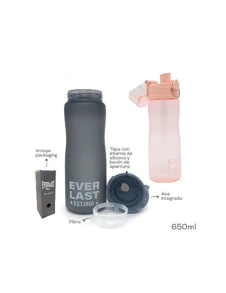 Botella 650ml Plast  Deportiva Col  Surt  Everlast 15261 Tar02