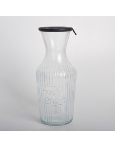 Botella 1lts Vidrio Decanter C/tapa Silicona. Agua/jugo/vino 1126-c5209
Dec01