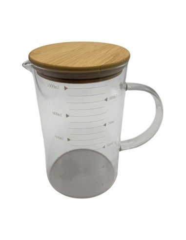 Jarra Medidora 1000ml Vidrio C-bambu Hj-0018 Cds