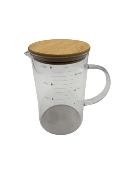 Jarra Medidora 1000ml Vidrio C-bambu Hj-0018 Cds