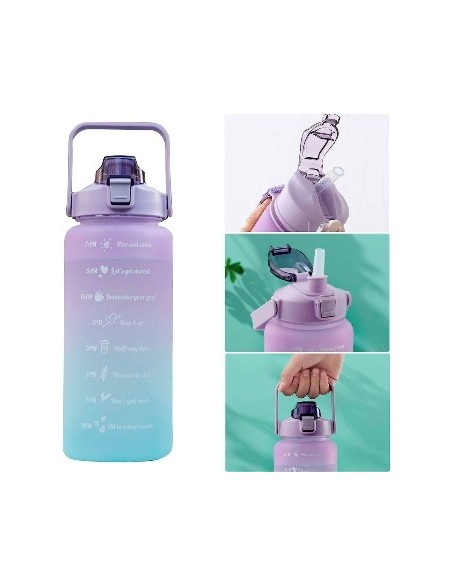 Botella 2lt Plast  Degrade C-manija Y Stickers Vsk01