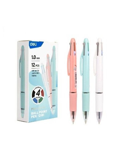 Boligrafo Multicolor 4 En 1 Pastel Eq181 Deli (12)