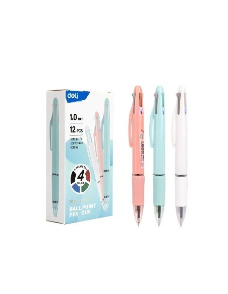 Boligrafo Multicolor 4 En 1 Pastel Eq181 Deli (12)