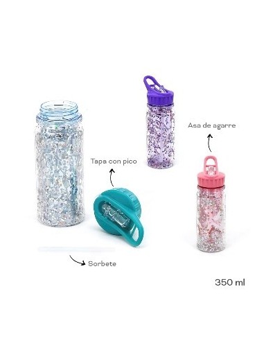 Botella 350ml Trendy C-glitter Y Pico 19023 Tar02