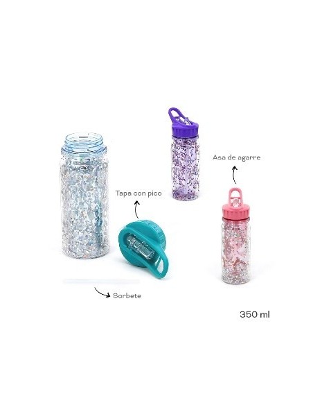Botella 350ml Trendy C-glitter Y Pico 19023 Tar02