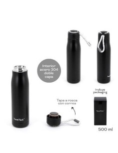 Botella Termica 500ml C/cordon Travel Tech 18658 Tar02