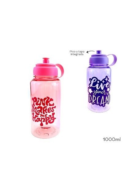Botella 1l Plast C- Diseno Col  Surt 17387 Tar02 901367 Art05