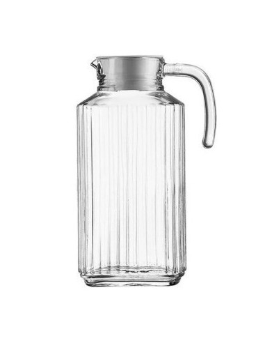 Jarra Vidrio 1 8lt Rect  Rayada C-tapa Caja 57916667 Cr02