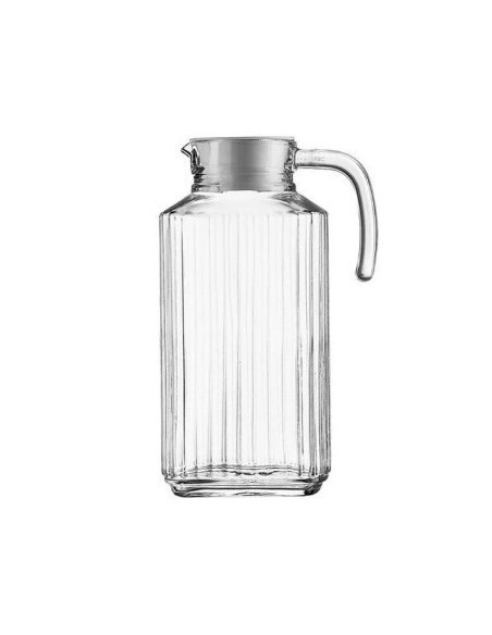 Jarra Vidrio 1 8lt Rect  Rayada C-tapa Caja 57916667 Cr02