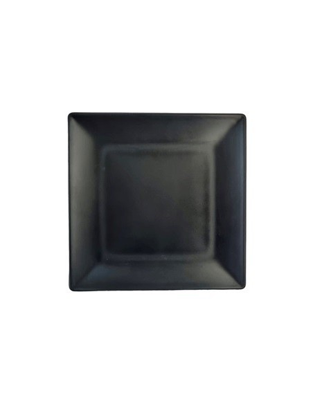 Plato 26cm Cuad  Melamina Ngro 14809zx Pk01