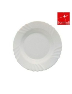 Plato Hondo 23cm Vidrio Templado Labrado Ondulado 403885 Cr02