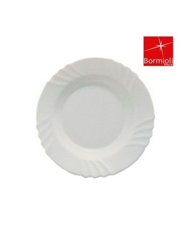 Plato Hondo 23cm Vidrio Templado Labrado Ondulado 403885 Cr02