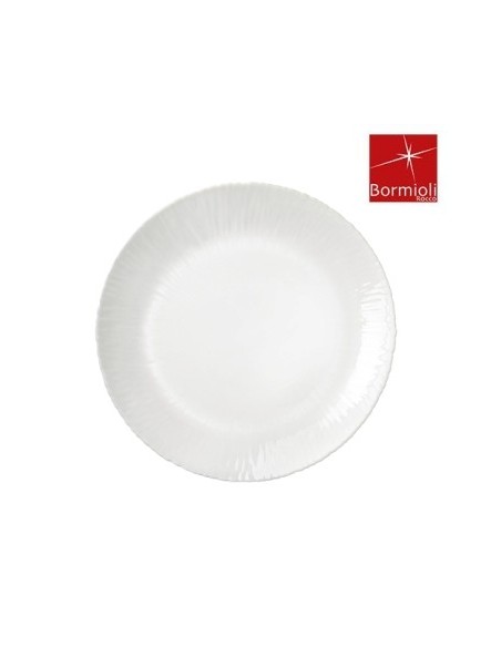 Plato Playo 27cm Vidrio Templado Labrado Rayas 422310 Cr02