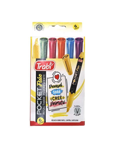 Resaltador X6 Fino P/bis Fluo Surt. Tr11995 Trabi (36/1)