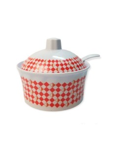 Azucarera Melamina C-cuchara Bca C-borde Estamp  Triangular Colores Surt  033-30245 Lab02