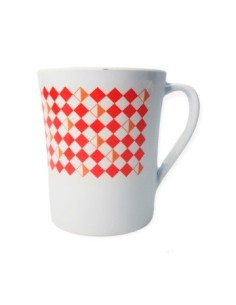 Jarro Mug C-cuchara Melamina Bco C-borde Estamp  Triangular Colores Surt  033-08168 Lab02 -m-
