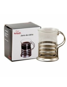 Jarro Cafe 150/200ml Vidrio Base Y Asa Metal Yw-3235 Ori02 5795719 Cr02  (b12)  (m)