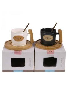 Taza Te C-plato Madera+cuchara 101136 Dsa01