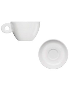 Taza Te-capuchino C-plato Rueda Italia Ceramica Blanca 3292710-3191714 Fbr01 -b24-